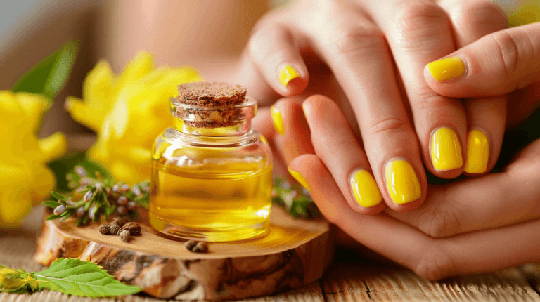 ongles des mains jaunes