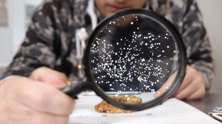 point blanc dans les selles