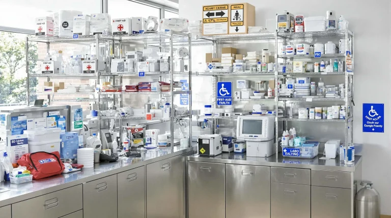 Le matériel médical (avant tout à destination des professionnels, des entreprises et des lieux recevant du public)