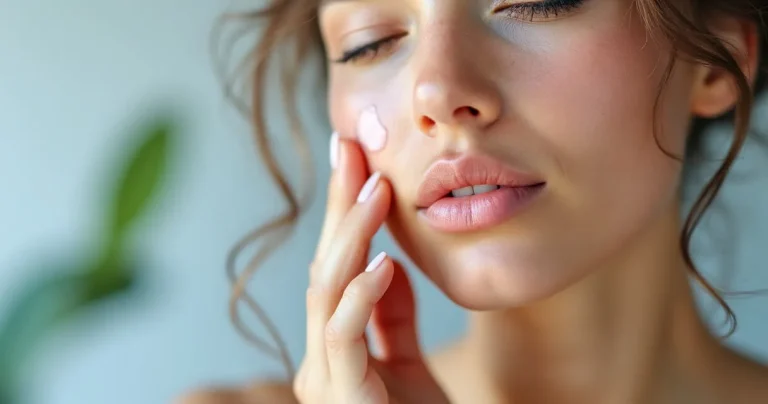 bouton blanc sur le visage