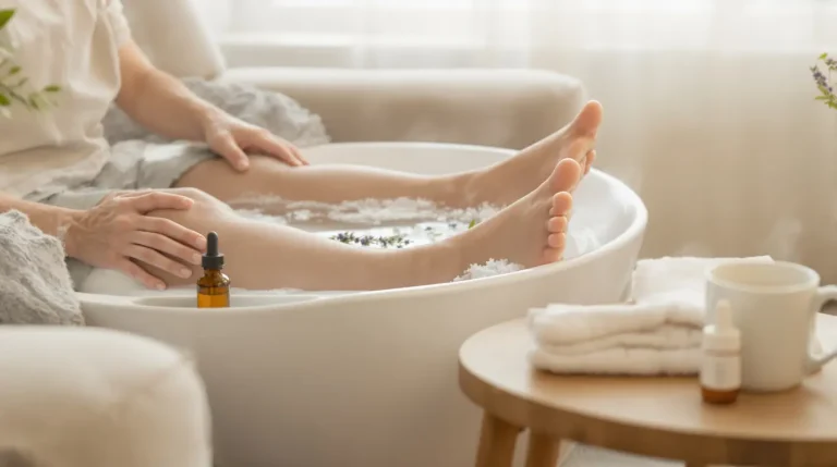 bain de pied pour circulation sanguine