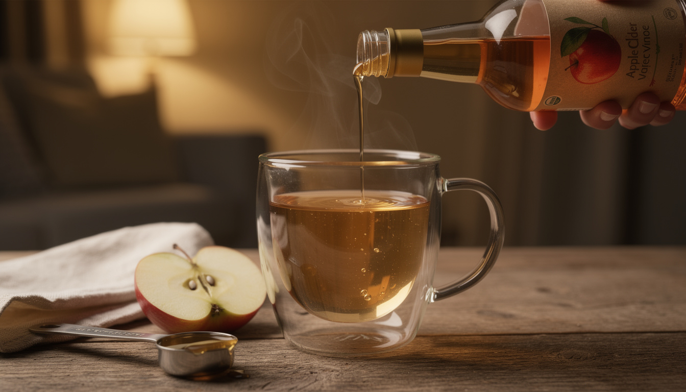 découvrez les bienfaits potentiels et les précautions à prendre en consommant du vinaigre de cidre dans l'eau chaude le soir pour une routine santé sereine.